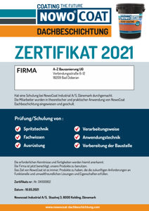 Nowo Coat Dachbeschichtung Zertifikat Die Dachreiniger